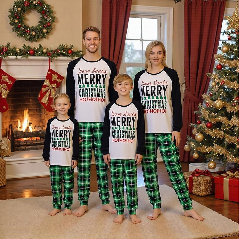 Milalee Matching Christmas Pajamas for Family Two-Piece Long Sleeve Soft and Stretchy Pjs Sets Family Holiday Party Cute Cozy Xmas Sleepwear for Kids 13038-ZC