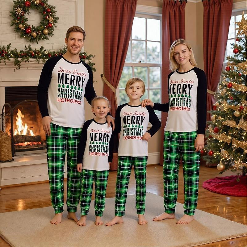 Milalee Matching Christmas Pajamas for Family Two-Piece Long Sleeve Soft and Stretchy Pjs Sets Family Holiday Party Cute Cozy Xmas Sleepwear for Kids 13038-ZC