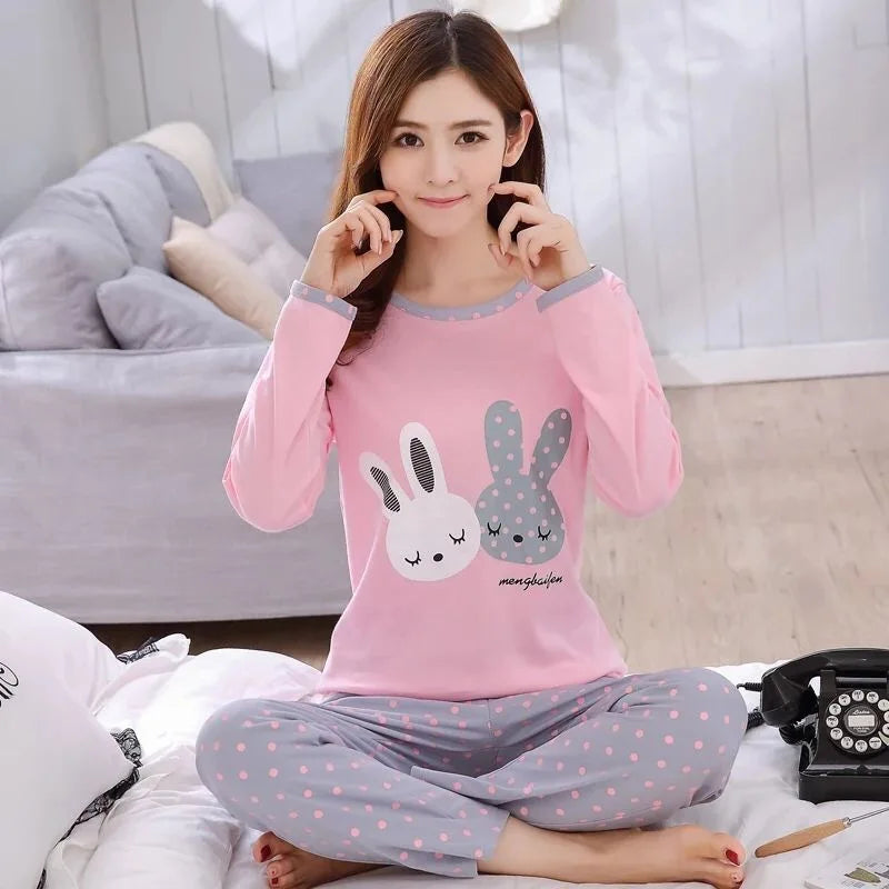 🍵 Autumn Thin Pajama Set 2025 – Suavidad ligera y estilo cute para tus noches