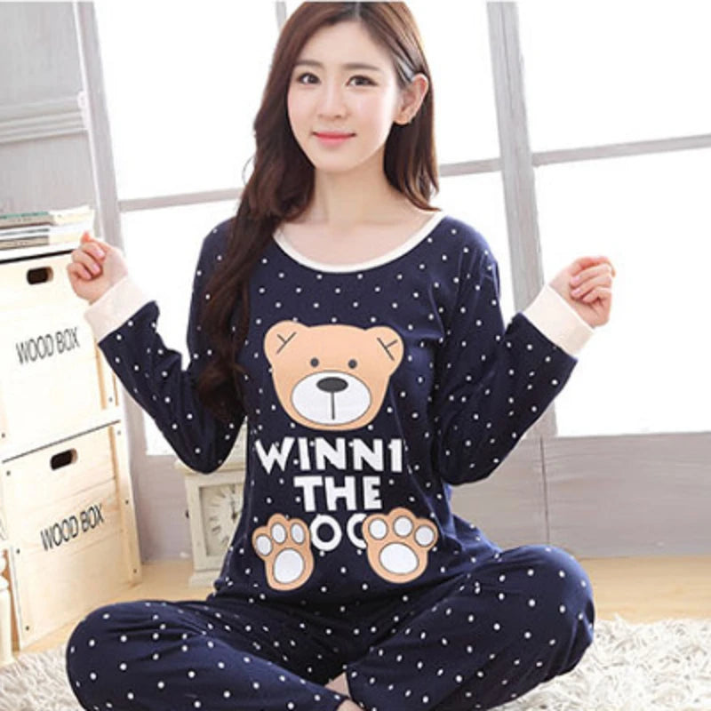 🍵 Autumn Thin Pajama Set 2025 – Suavidad ligera y estilo cute para tus noches
