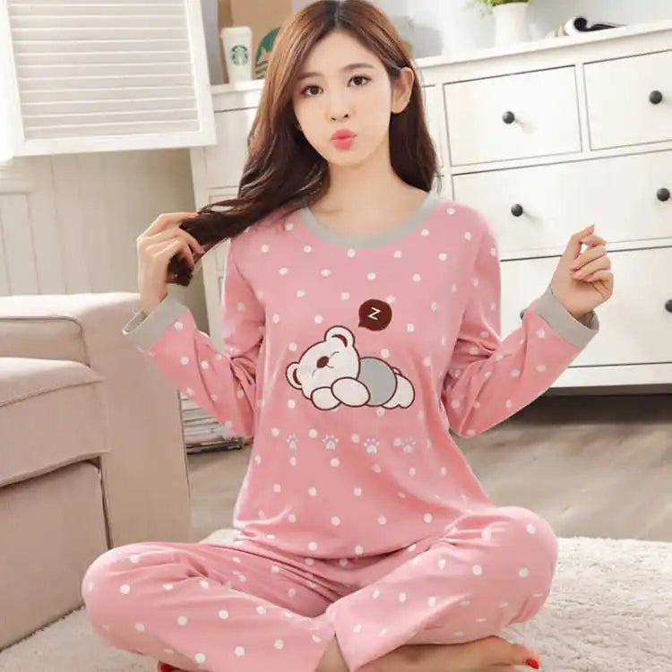 🍵 Autumn Thin Pajama Set 2025 – Suavidad ligera y estilo cute para tus noches