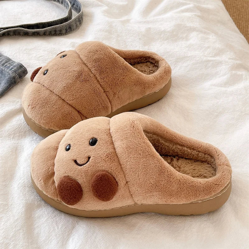 🥐❄️ Winter Croissant Slippers – Suavidad deliciosa para tus pies