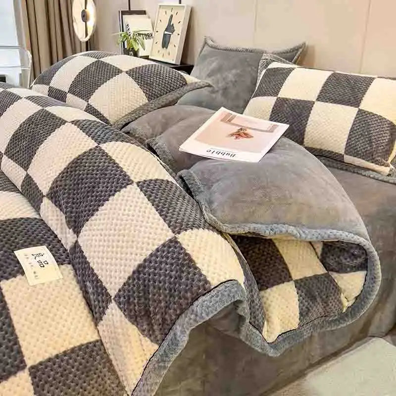 ❄️🛏️ Funda Nórdica de Terciopelo de Invierno – Calidez premium y suavidad total