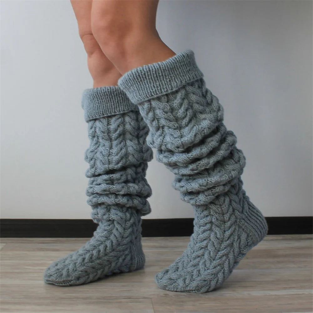 ❄️🧦 Winter Women Cable Knitted Over-Knee Socks – Estilo, abrigo y elegancia en cada paso