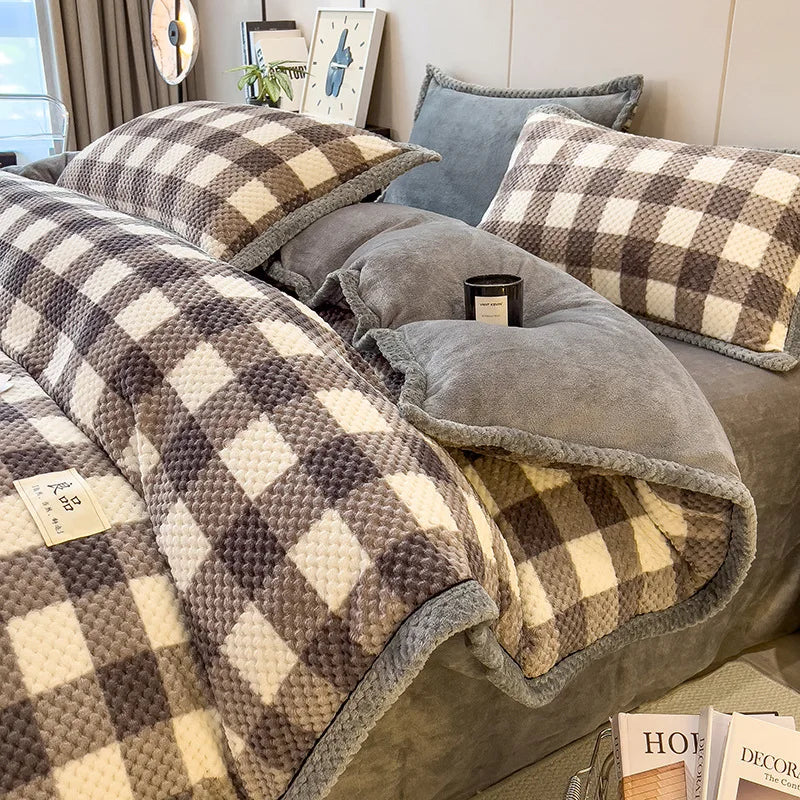 ❄️🛏️ Funda Nórdica de Terciopelo de Invierno – Calidez premium y suavidad total