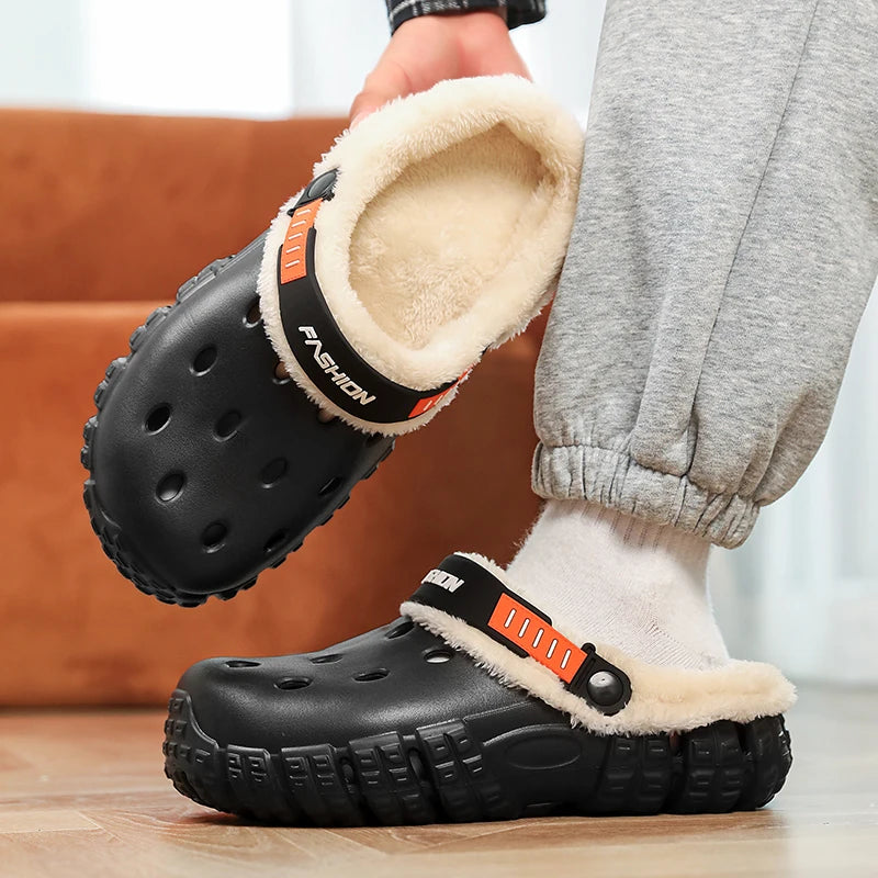 ❄️👣 Winter Men Warm Slippers – Comodidad cálida para tus días en casa