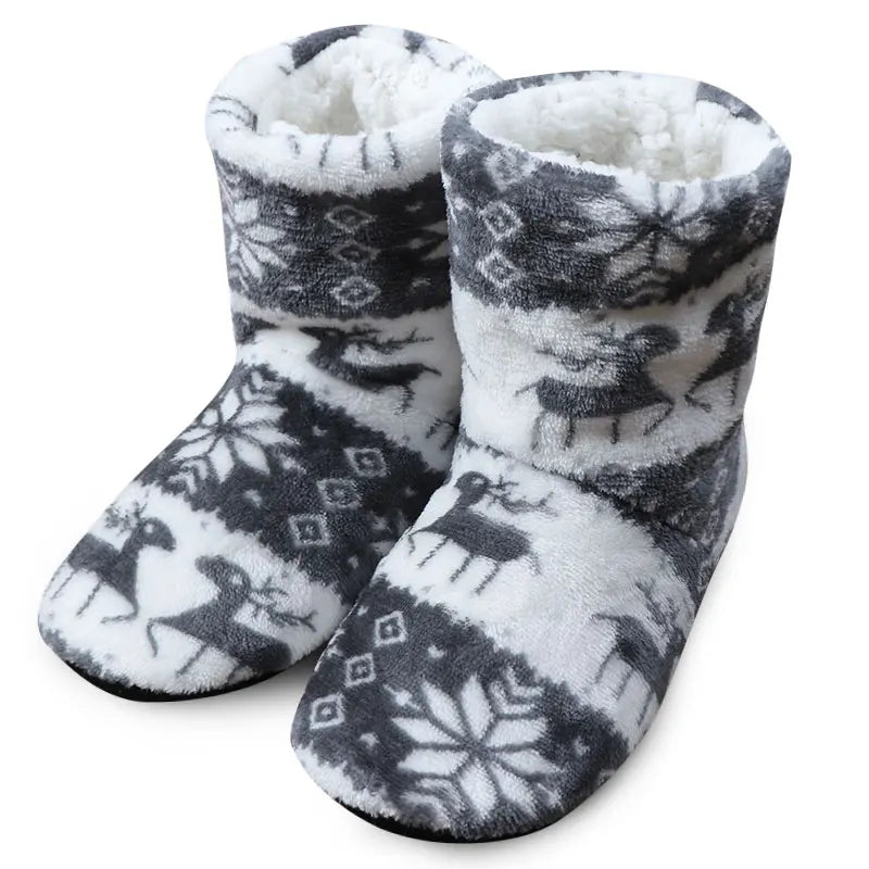 🎄🦌 Winter Christmas Elk Slippers – Calidez, ternura y espíritu navideño para tus pies
