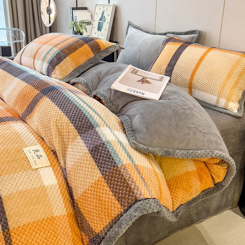 ❄️🛏️ Funda Nórdica de Terciopelo de Invierno – Calidez premium y suavidad total