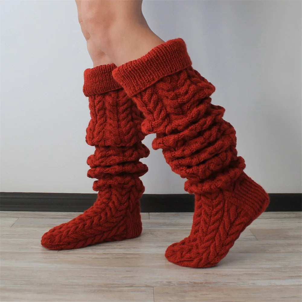 ❄️🧦 Winter Women Cable Knitted Over-Knee Socks – Estilo, abrigo y elegancia en cada paso