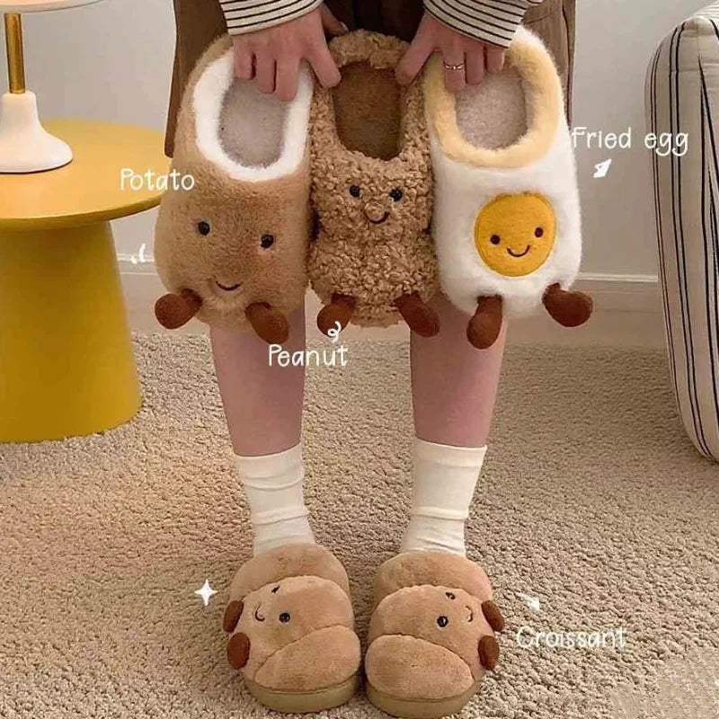 🥐❄️ Winter Croissant Slippers – Suavidad deliciosa para tus pies