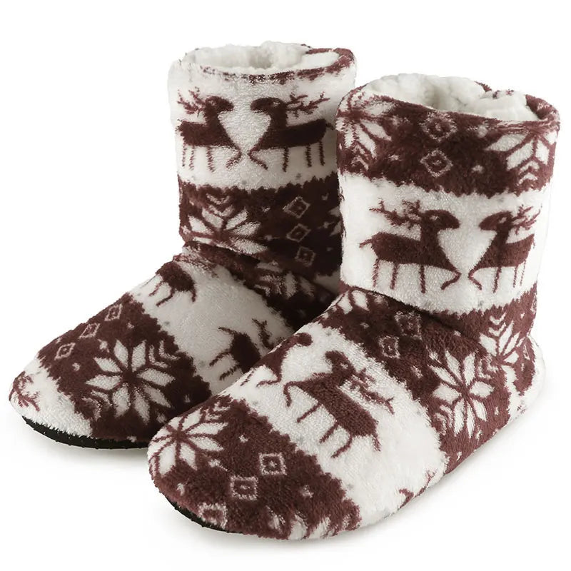 🎄🦌 Winter Christmas Elk Slippers – Calidez, ternura y espíritu navideño para tus pies