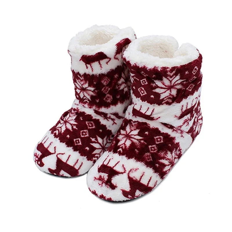 🎄🦌 Winter Christmas Elk Slippers – Calidez, ternura y espíritu navideño para tus pies