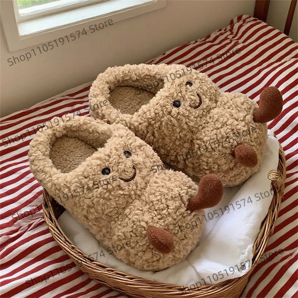 🥜❄️ Pantuflas “Peanut Warm” — Suavidad, Calor y Diversión Para Tus Pies