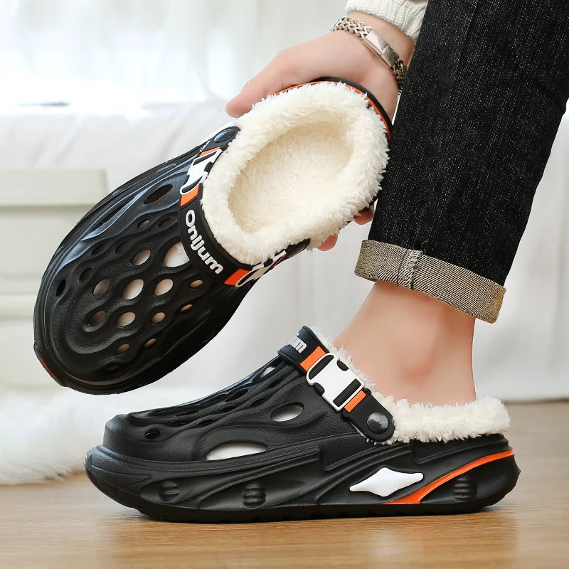 ❄️👞 Fashion Winter Men’s Cotton Slippers – Calidez y resistencia para el día a día