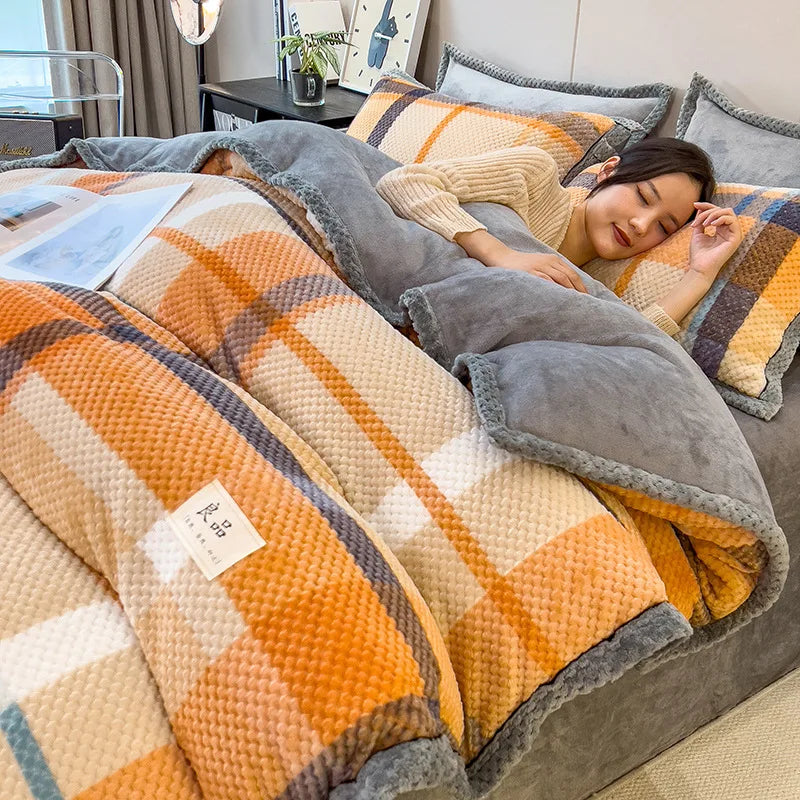 ❄️🛏️ Funda Nórdica de Terciopelo de Invierno – Calidez premium y suavidad total
