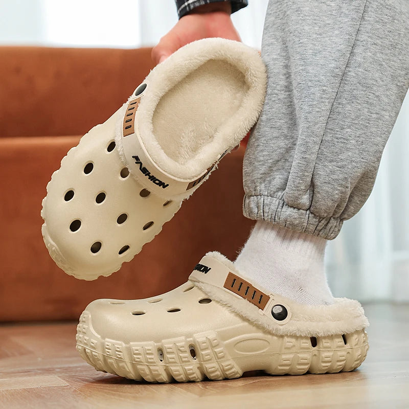 ❄️👣 Winter Men Warm Slippers – Comodidad cálida para tus días en casa