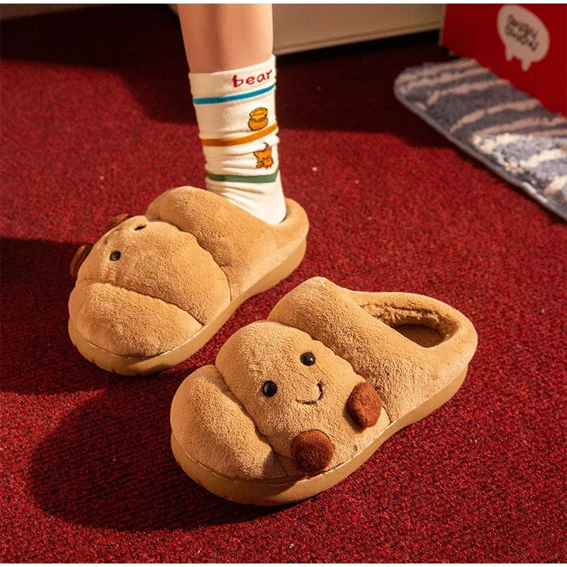 🥐❄️ Winter Croissant Slippers – Suavidad deliciosa para tus pies