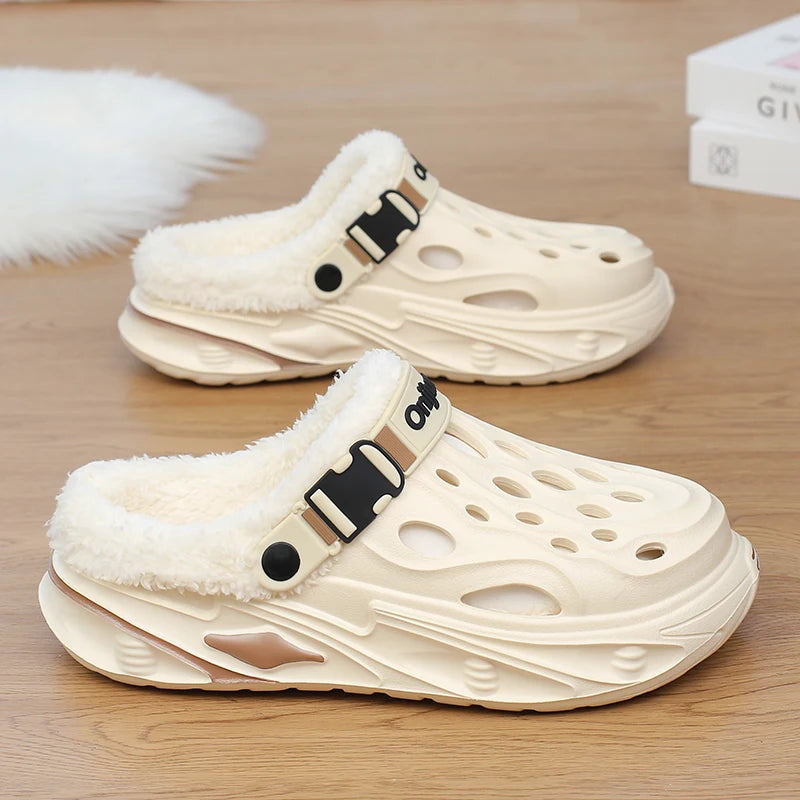 ❄️👞 Fashion Winter Men’s Cotton Slippers – Calidez y resistencia para el día a día