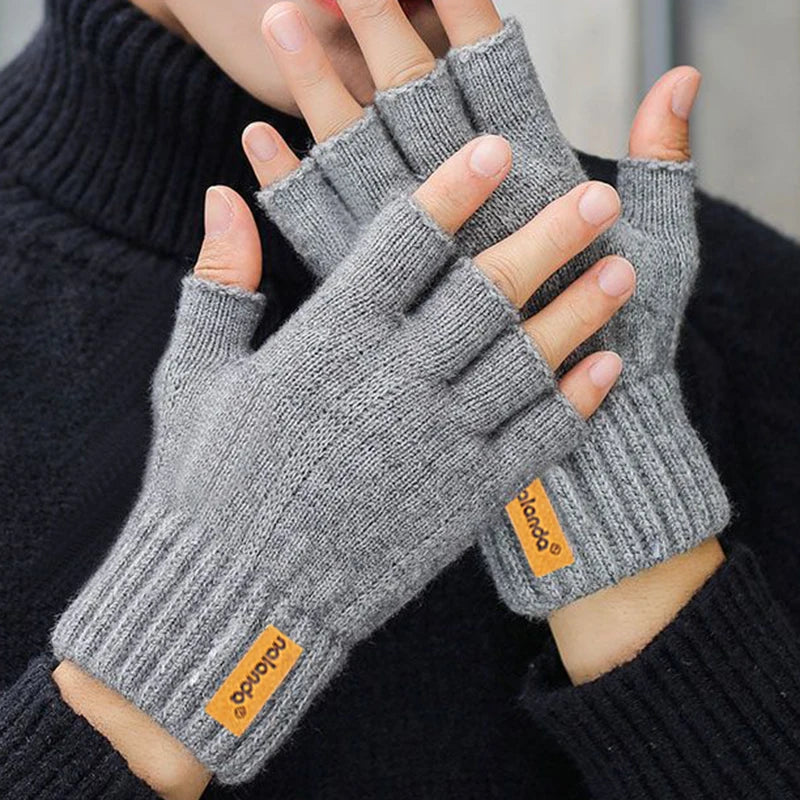 🧤❄️ Fashion Winter Knitted Fingerless Gloves – Calidez, estilo y libertad para tus manos