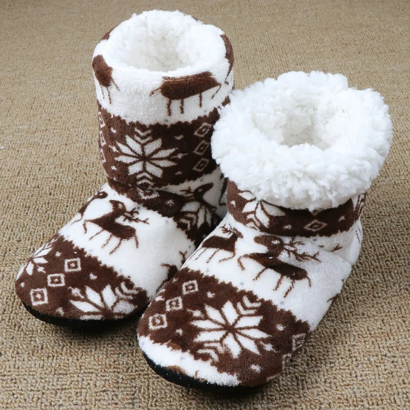 🎄🦌 Winter Christmas Elk Slippers – Calidez, ternura y espíritu navideño para tus pies