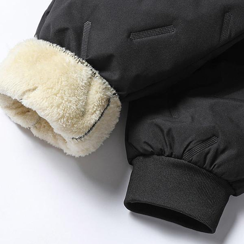 Men'S 3-Pack Fleece-Lined Snow Pants with Drawstring Waistband for Winter Sports & Casual Wear Warm Cozy Versatile Menswear Trouser